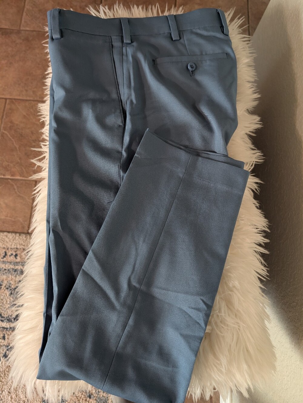 Classic Men's Dress Pants in Slate Blue